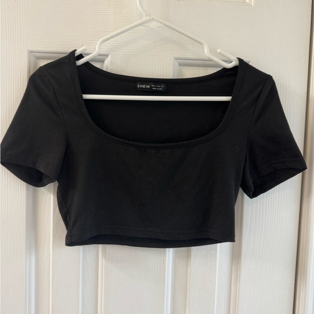 SHEIN Black Crop Top